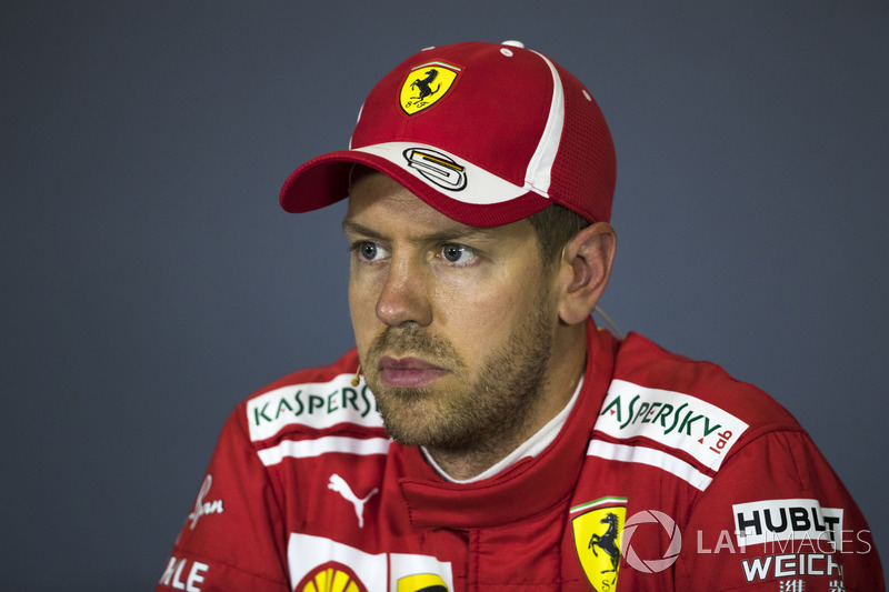 Sebastian Vettel, Ferrari in the Press Conference