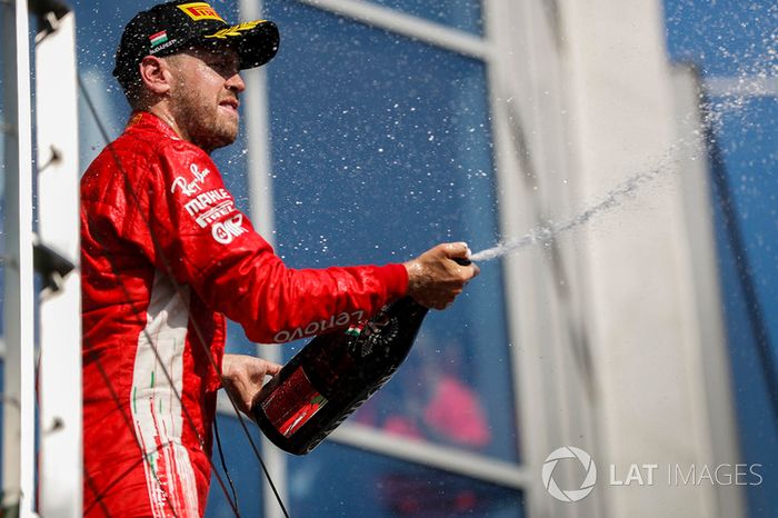 Podio: Sebastian Vettel, Ferrari 