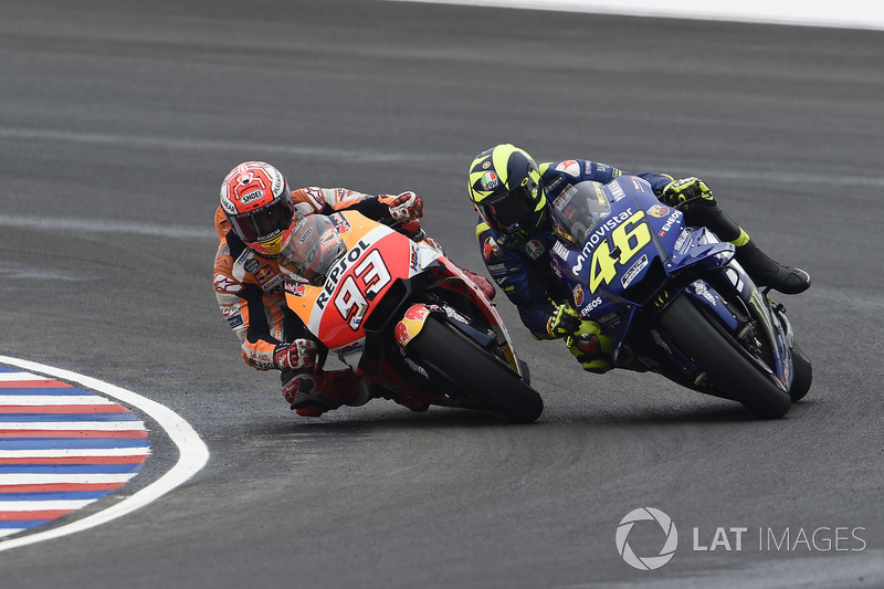 Marc Marquez, Repsol Honda Team, Valentino Rossi, Yamaha Factory Racing crash