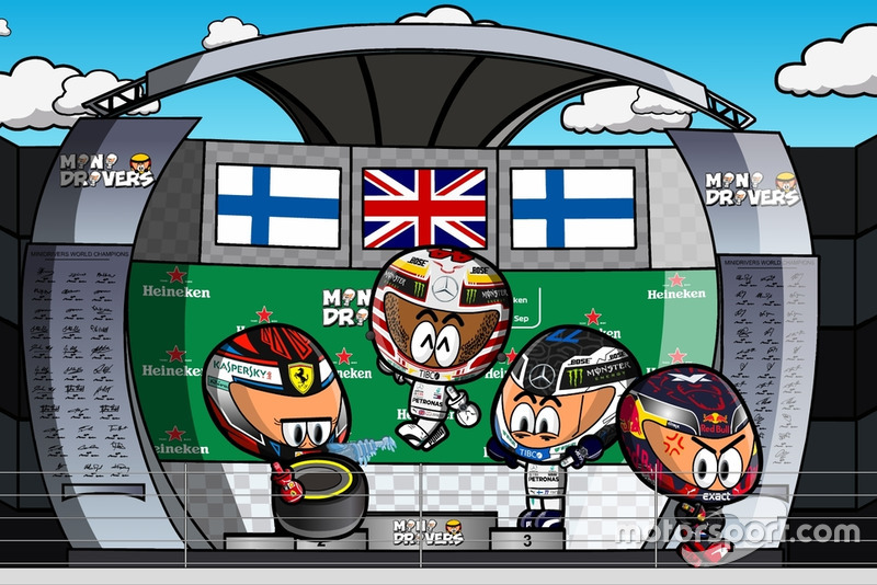 El podio del GP de Italia 2018 de F1, por 'MiniDrivers'