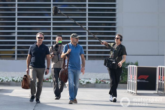 Christian Horner, Director del equipo Red Bull Racing Adrian Newey, Director de Tecnología de Red Bull Racing