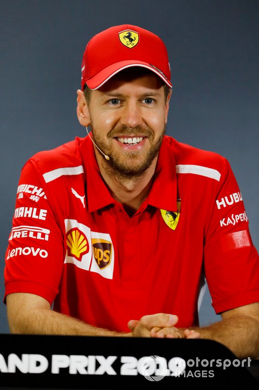 Sebastian Vettel, Ferrari in Press Conference