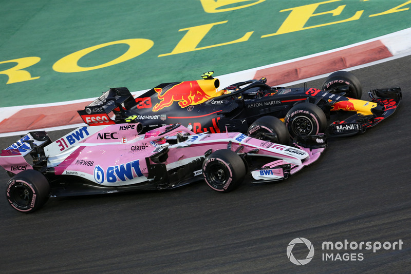 Естебан Окон, Racing Point Force India VJM11, Макс Ферстаппен, Red Bull Racing RB14