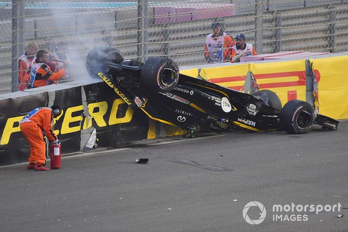 Choque de Nico Hulkenberg, Renault Sport F1 Team R.S. 18