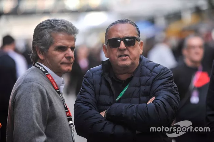 Galvão Bueno e Chico Serra na Corrida do Milhão da Stock Car