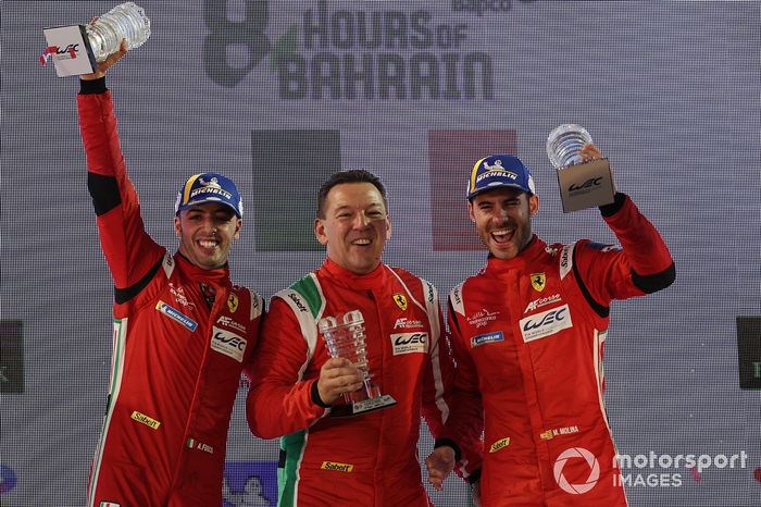 Podio GTE Pro: Ganadores #52 AF Corse Ferrari 488 GTE EVO GTE-PRO: Miguel Molina, Antonio Fuoco 