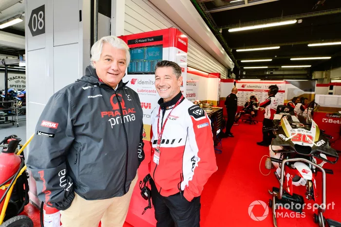 Paolo Campinoti, Team Principal of Pramac Racing, Lucio Cecchinello, Team Manager of LCR Honda