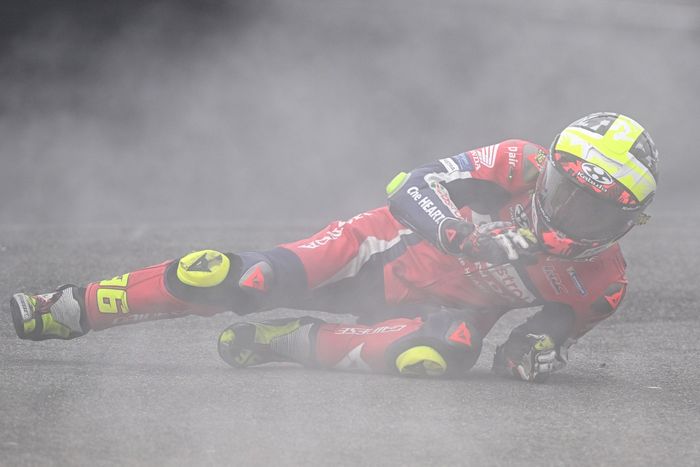 Джоан Мир, авария Honda HRC
