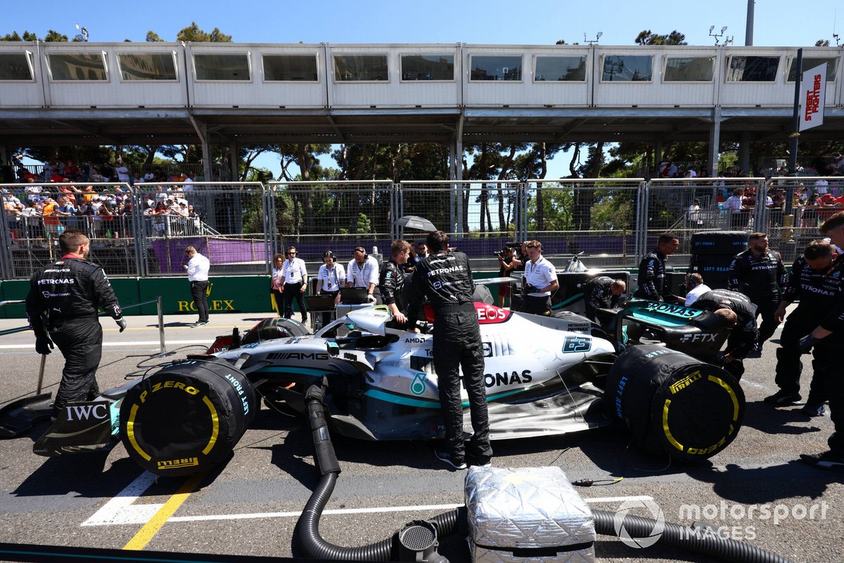 Mercedes W13 in griglia: per evitare il saltellamento dovranno aumentare l'altezza da terra?