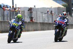 Jorge Lorenzo, Yamaha Factory Racing, und Valentino Rossi, Yamaha Factory Racing