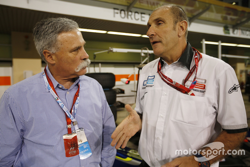 Chase Carey, Liberty Media, with Bruno Michel, GP2 Series