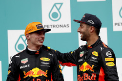 Подиум: победитель Макс Ферстаппен, третье место – Даниэль Риккардо, Red Bull Racing