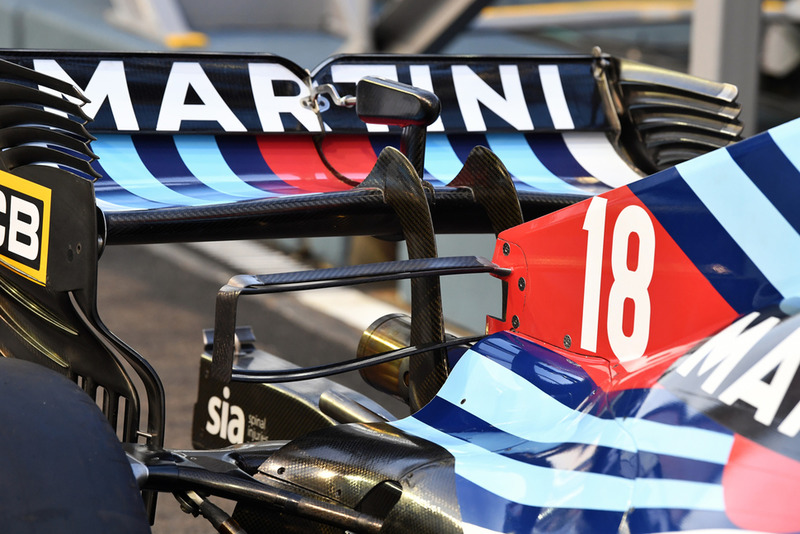 El alerón trasero del Williams FW41