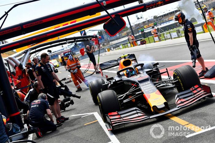 Pierre Gasly, Red Bull Racing RB15, in the pit lane