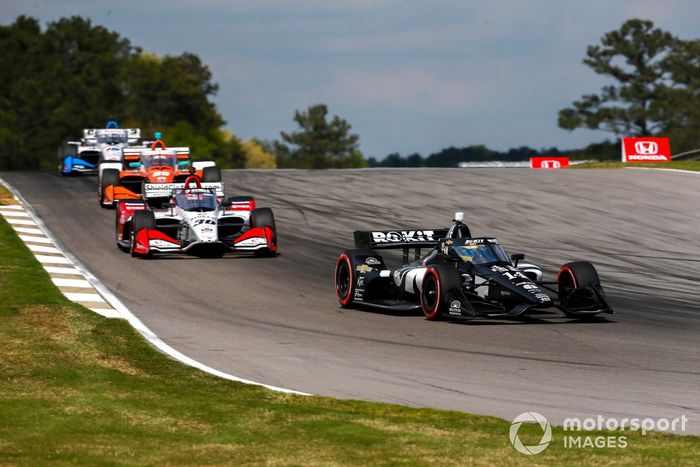 Sebastien Bourdais, A.J. Foyt Enterprises Chevrolet, Takuma Sato, Rahal Letterman Lanigan Racing Honda