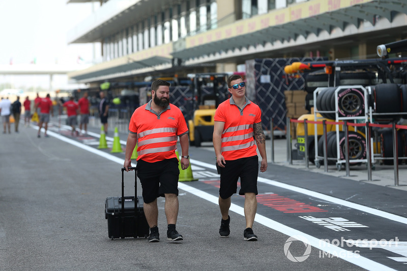 Pit lane work