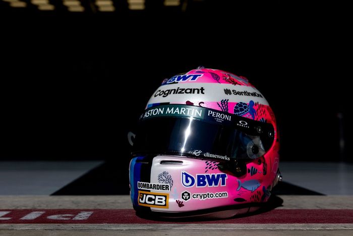 Casco especial de Sebastian Vettel, Aston Martin
