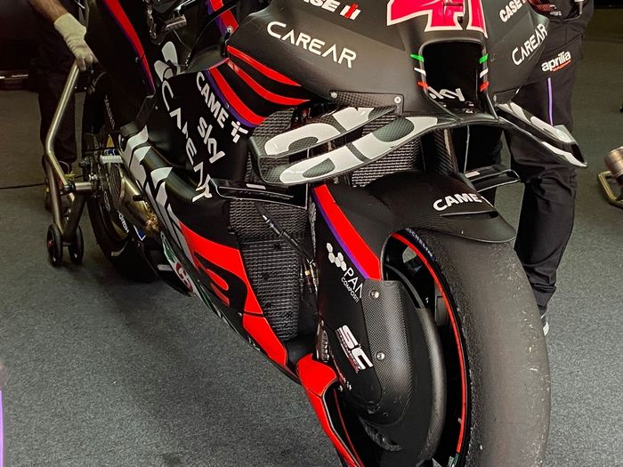 Detalle de la Aprilia RS-GP de Aleix Espargaró