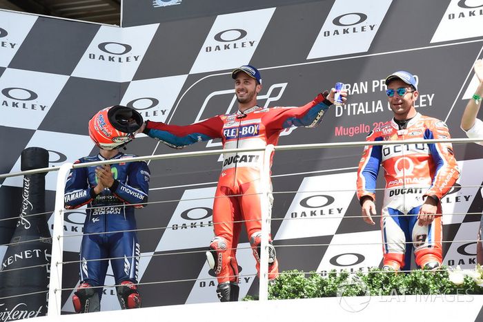 Podio: 1º Andrea Dovizioso, 2º Maverick Viñales, 3º Danilo Petrucci