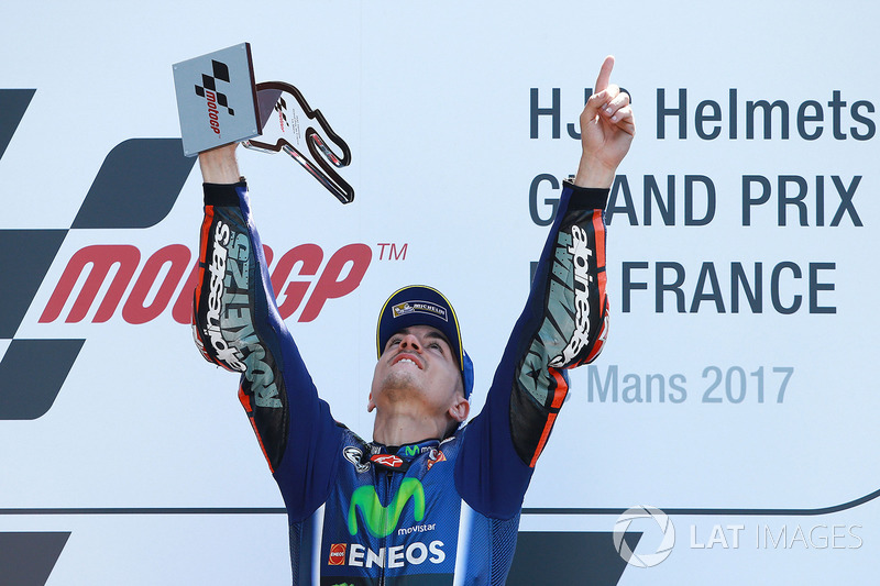 Le vainqueur Maverick Viñales, Yamaha Factory Racing