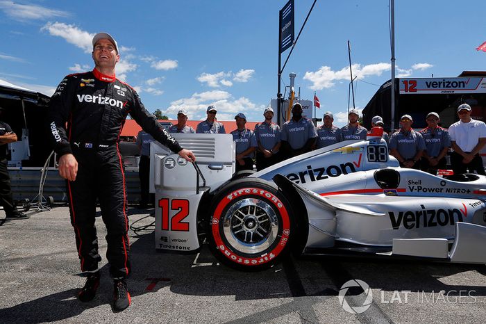 Will Power, Team Penske Chevrolet celebra al ganar la pole Verizon P1