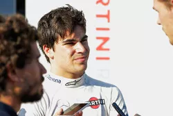 Lance Stroll, Williams, in gesprek met de pers