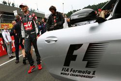 Romain Grosjean, Haas F1 Team on the grid