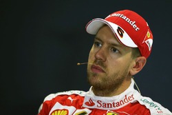 Sebastian Vettel, Ferrari tijdens de persconferentie