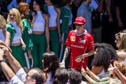 Kimi Raikkonen, Ferrari on the drivers parade