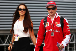 Kimi Raikkonen, Ferrari with his wife Minttu Virtanen