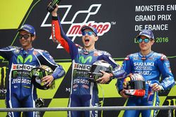 Podium: winner Jorge Lorenzo, Yamaha Factory Racing, second place Valentino Rossi, Yamaha Factory Ra