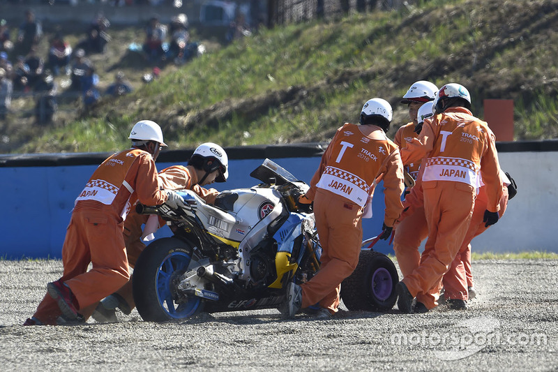 Jack Miller, Estrella Galicia 0,0 Marc VDS bike after his crash