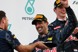 Podium: Sieger Daniel Ricciardo, Red Bull Racing; 2. Max Verstappen, Red Bull Racing; Christian Horn