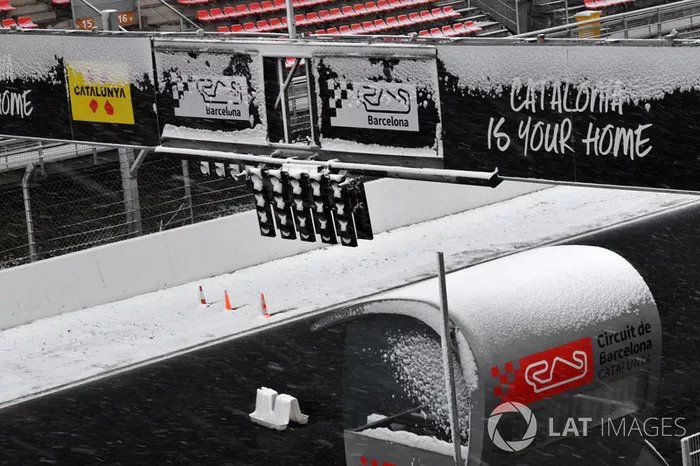 La neige interrompt les essais