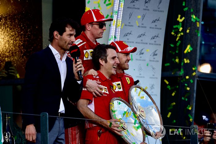 Sebastian Vettel, Ferrari y Kimi Raikkonen, Ferrari, Mark Webber