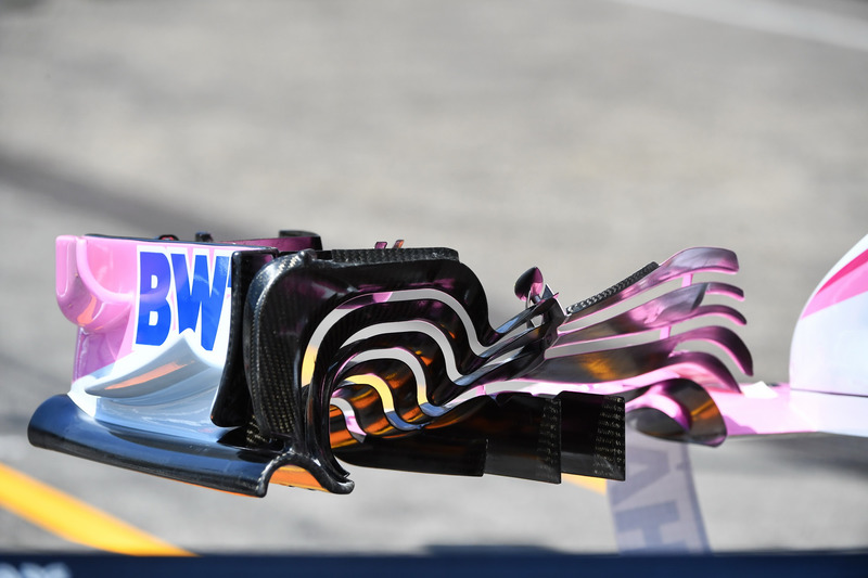 Force India VJM11 detalle del ala frontal
