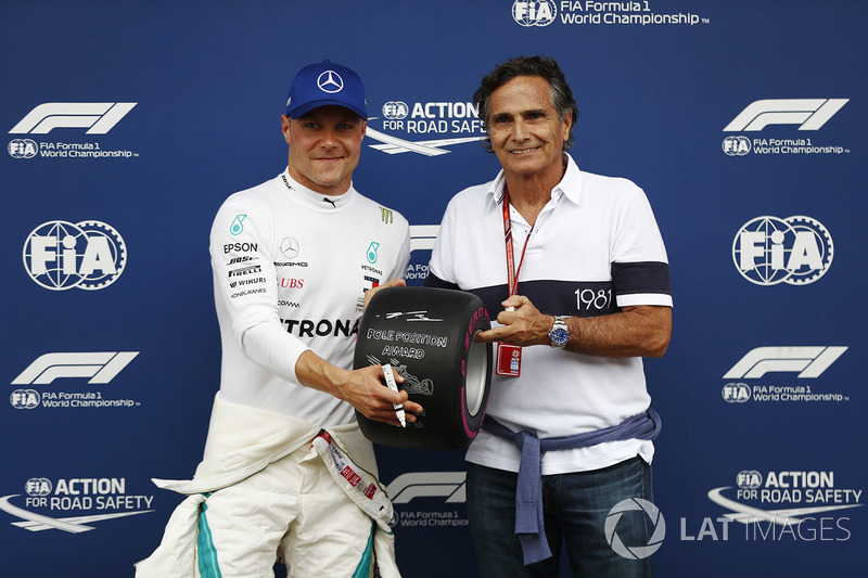 Pole pozisyonu galibi Valtteri Bottas, Mercedes AMG F1, Nelso Piquet Sr