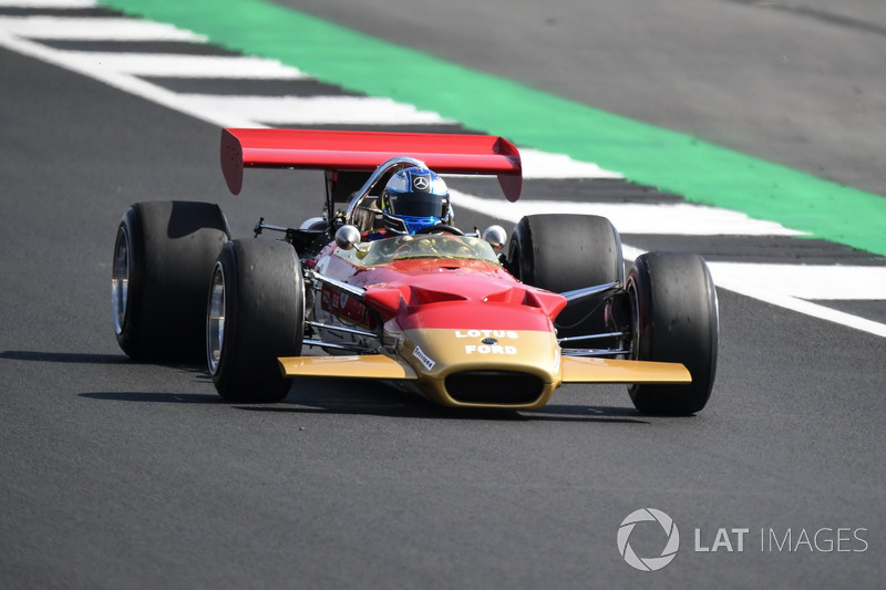 Lotus 49B en el desfile del 70º aniversario de Silverstone