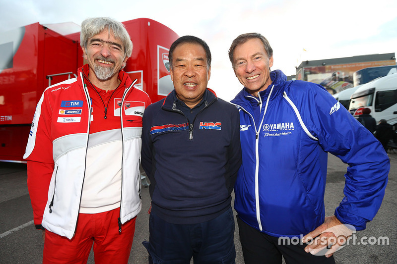 Gigi Dall'Igna, Ducati; Shuhei Nakamoto, Honda; Lin Jarvis, Yamaha