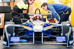  James Rossiter climbs into the car