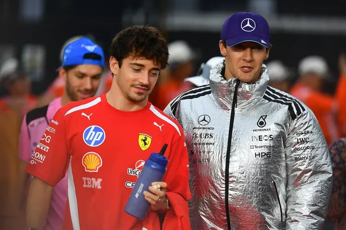 Charles Leclerc, Ferrari, George Russell, Mercedes