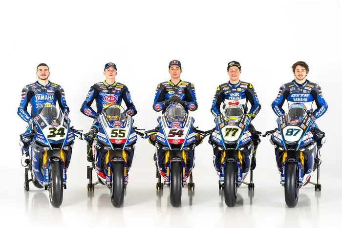 Lorenzo Baldassarri, Andrea Locatelli, Toprak Razgatlıoğlu, Dominique Aegerter, Remy Gardener, piloti Yamaha WorldSBK