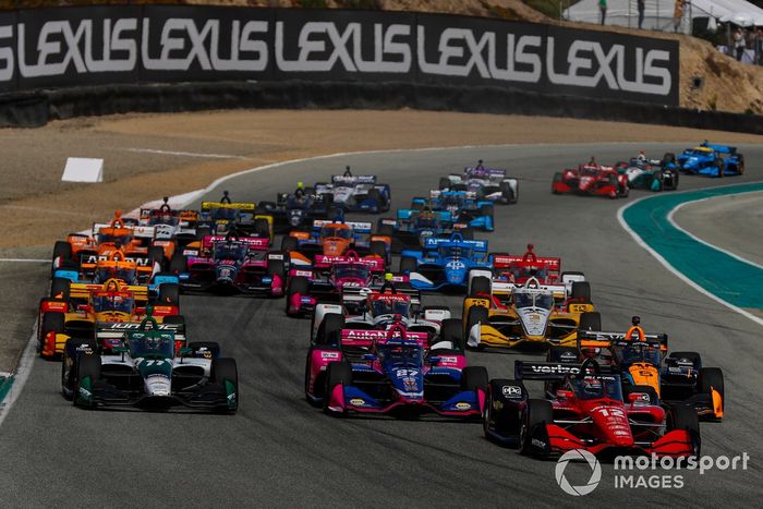 Arrancada, Will Power, Team Penske Chevrolet, Callum Ilott, Juncos Hollinger Racing Chevrolet