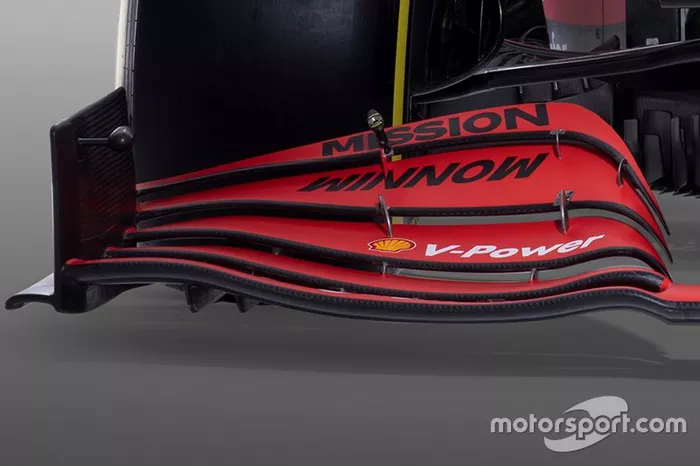 Detalhe frontal da asa dianteira