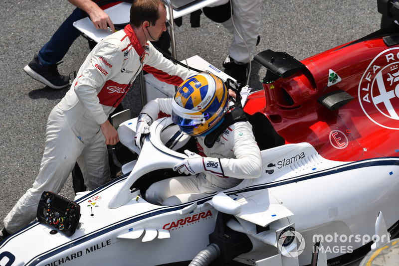 Marcus Ericsson, Alfa Romeo Sauber C37 on the grid 