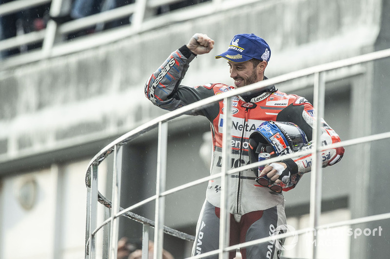 Podium: race winner Andrea Dovizioso, Ducati Team