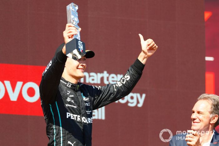 Podio: tercer lugar George Russell, Mercedes-AMG