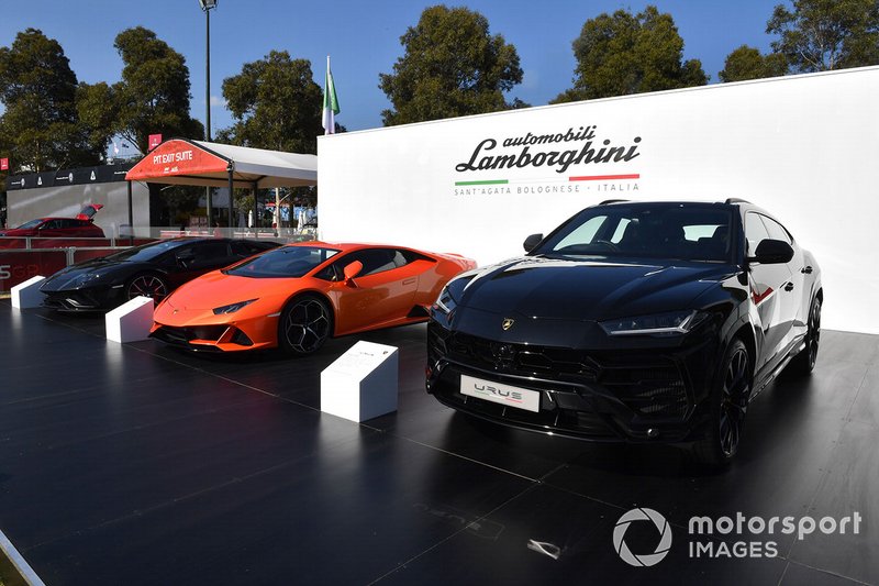 Lamborghini cars in Albert Park