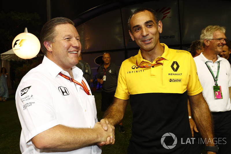 Zak Brown, Executive Director, McLaren Technology Group, Cyril Abiteboul, Managing Director, Renault