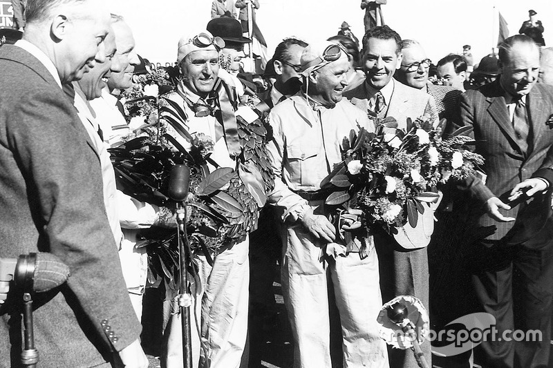 Le vainqueur Giuseppe Farina, Alfa Romeo